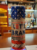 Trump 20oz Tumbler, Let's Go Brandon Diamond Plate American Flag 2024