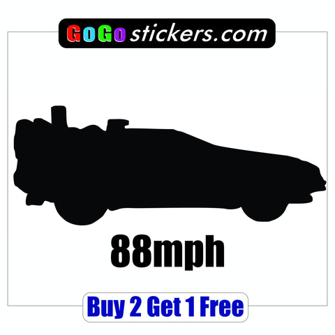 Back to the Future - 88mph - BTTF - GoGoStickers.com