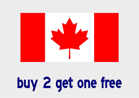 Canadian Flag XL - Rectangle - apx 5.5" x 11 - Canada - Patriotic - GoGoStickers.com