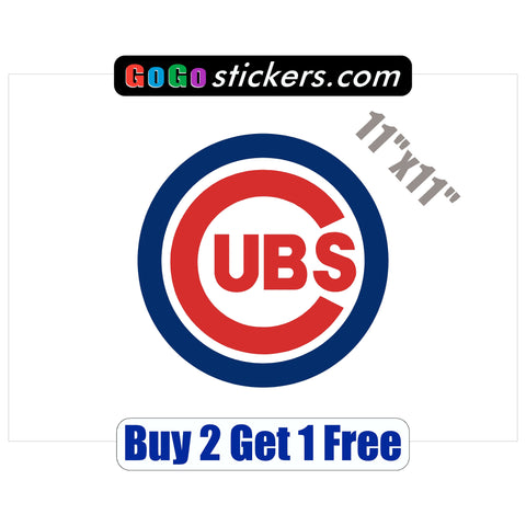 Chicago Cubs XL Logo - World Series Champions 2016 - 8.5"x8.5" - Sticker - GoGoStickers.com
