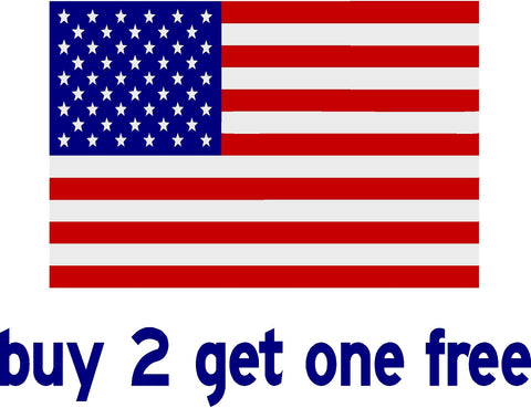 American Flag - Rectangle - apx 11" x 7" - USA - Patriotic - GoGoStickers.com