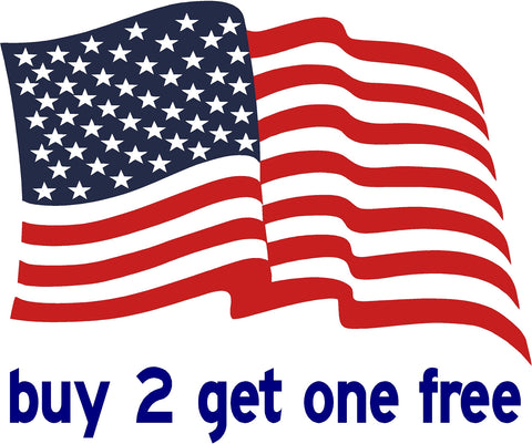 American Flag - Waving - apx 11" x 7" - USA - Patriotic - GoGoStickers.com