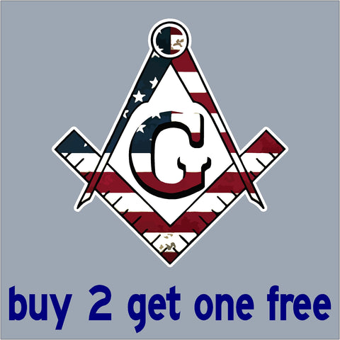 Freemason Bumper Sticker Compass Masonic Square Illuminati Mason - Conspiracy - GoGoStickers.com