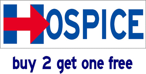 Hillary for Hospice - Bumper Sticker - 2016 - V6 - GoGoStickers.com