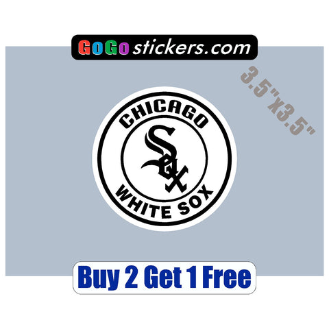 Chicago White Sox - Small Logo v1 - 3.5"x3.5" - Sticker - GoGoStickers.com