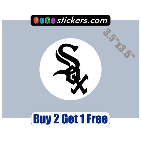 Chicago White Sox - Small Logo v2 - 3.5"x3.5" - Sticker - GoGoStickers.com