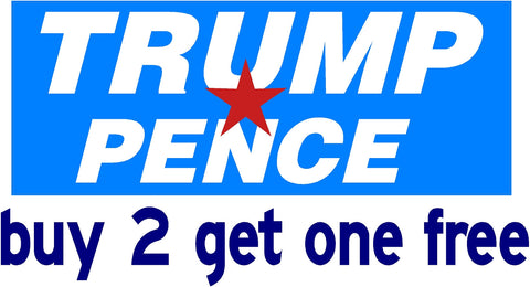 TRUMP PENCE 2016 - Bumper Sticker - 3.5"x9" Donald - GoGoStickers.com