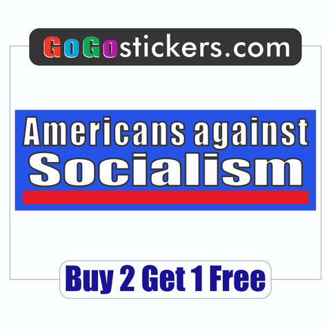 Anti-Bernie Sanders - Bumper Sticker - Americans against Socialism 2020 2016 - GoGoStickers.com