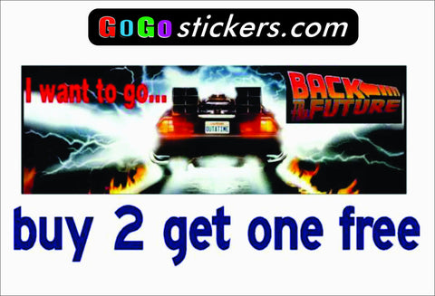 Back to the Future Bumper Sticker - BTTF - GoGoStickers.com