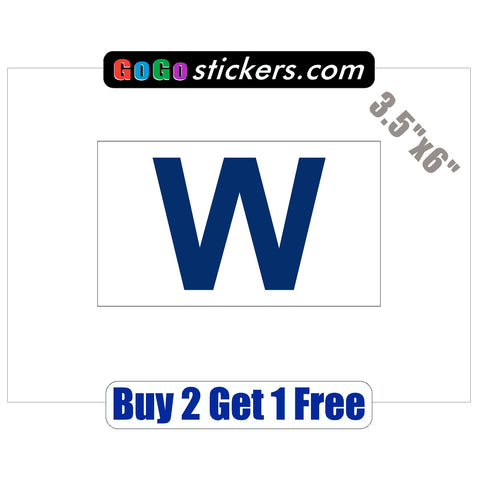 Chicago Cubs - FLY THE W - World Series Champions 2016 - 3.5"x6" - Sticker - GoGoStickers.com
