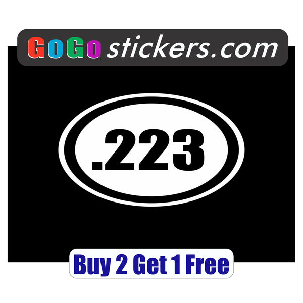 .223 Ammo Decal Sticker Hunting Marathon Style - apx 4