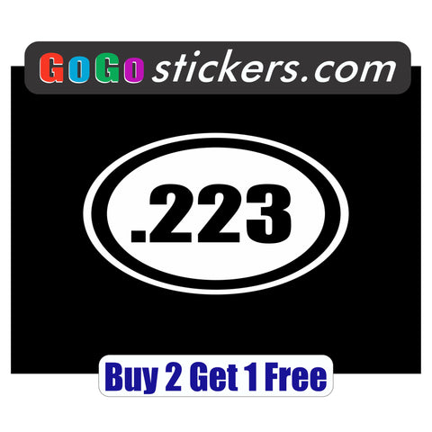 .223 Ammo Decal Sticker Hunting Marathon Style - apx 4"x6" Guns - GoGoStickers.com