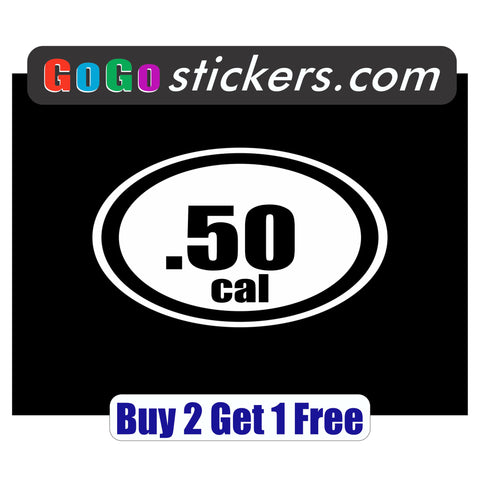 .50 cal Ammo Decal Sticker Hunting Marathon Style - apx 4"x6" Guns - GoGoStickers.com