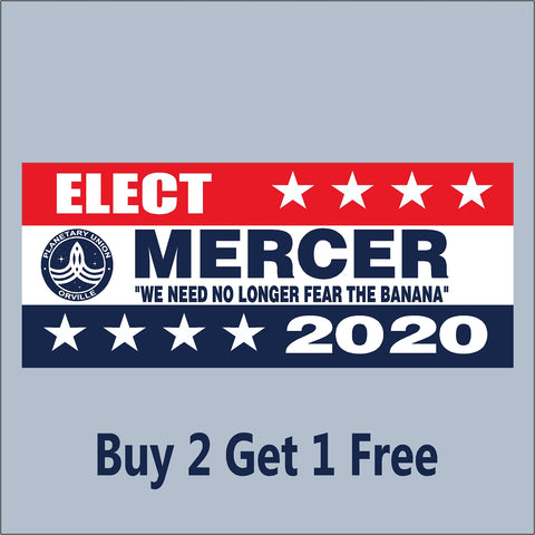 The Orville Mercer for President 2020 - Indoor/Outdoor Bumper Sticker - GoGoStickers.com