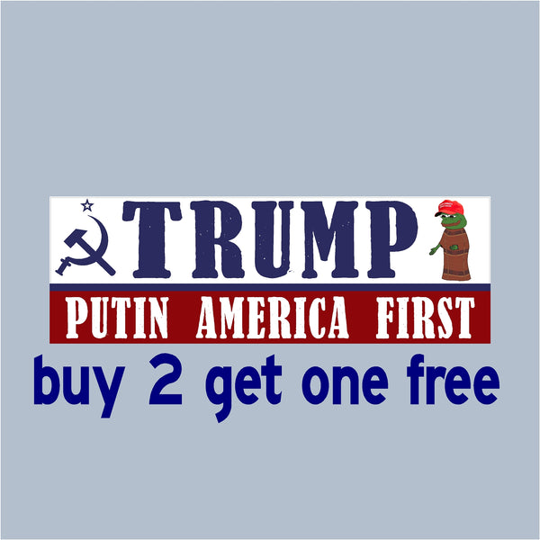 TRUMP Putin America First Bumper Sticker No Russia Collusion ...
