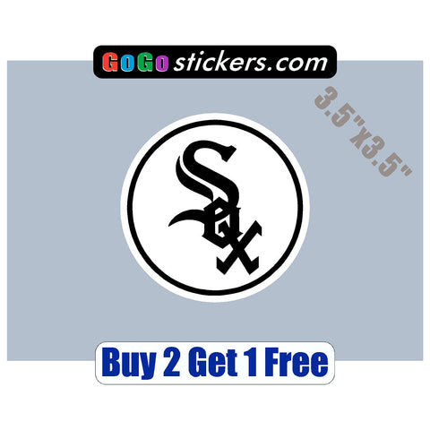 Chicago White Sox - Small Logo v3 - 3.5"x3.5" - Sticker - GoGoStickers.com
