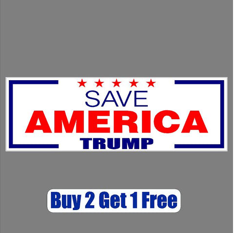 Save America DONALD TRUMP 2024 v3 re-elect Make America Great Again AGAIN! MAGA - Bumper Sticker