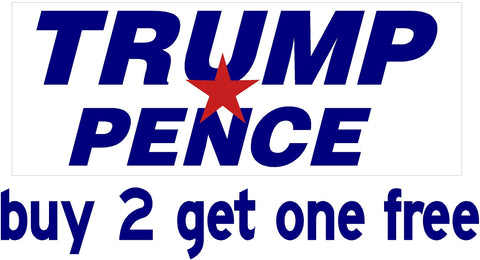 TRUMP PENCE 2016 - Bumper Sticker - 3.5"x9" Donald - GoGoStickers.com